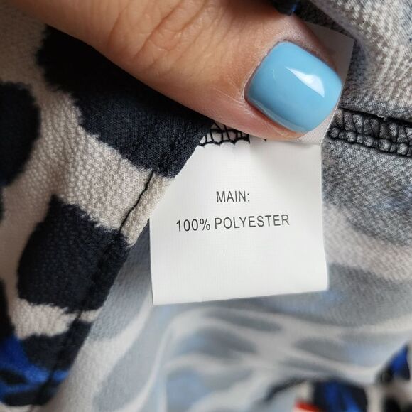 ASOS John Zack Long Sleeve Wrap Tie Waist Dress in Leopard Size 8 - Picture 15 of 15